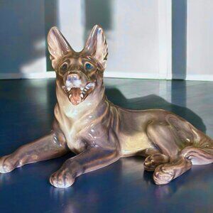 Very Rare German Shepherd Dog by Dahl-Jensen Figurine